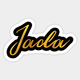 Jada Name Hand Lettering in Faux Gold Letters Sticker